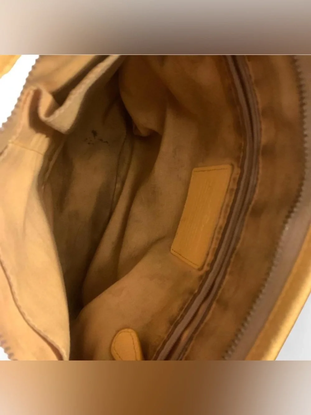 Coach Khaki and Yellow Trim Signature Crossbody Bag - Picture 4 of 5